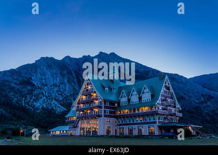 Das historische Hotel Prince Of Wales, Waterton Lakes National Park, Alberta, Kanada Stockfoto