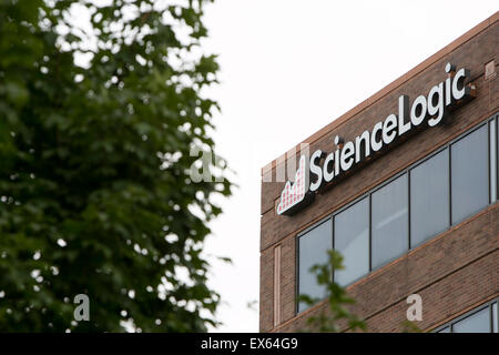 Ein Logo Zeichen außerhalb der Hauptsitz von ScienceLogic, Inc., in Reston, Virginia. Stockfoto