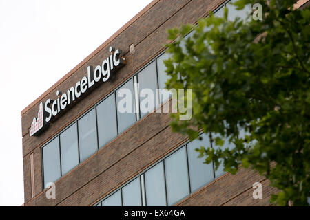 Ein Logo Zeichen außerhalb der Hauptsitz von ScienceLogic, Inc., in Reston, Virginia. Stockfoto