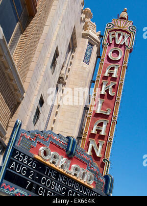 Oakland, Kalifornien, USA. Fox Theater, befindet sich eine Art-Deco-Kino am 1807 Telegraph Avenue, Oakland, Ca.Built im Jahre 1928. Stockfoto