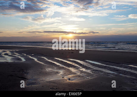 Europa, Niederlande, Zeeland, Abend Ambiente am Strand von Oostkapelle auf der Halbinsel Walcheren. Stockfoto