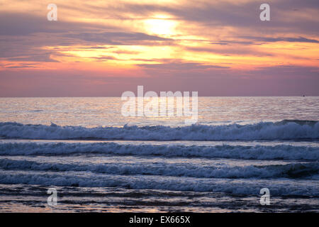 Europa, Niederlande, Zeeland, Abend Ambiente am Strand von Oostkapelle auf der Halbinsel Walcheren. Stockfoto