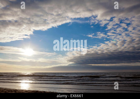 Europa, Niederlande, Zeeland, Abend Ambiente am Strand von Domburg auf der Halbinsel Walcheren. Stockfoto