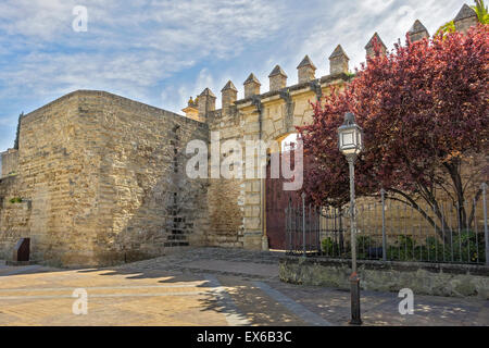 Eingang zum The Alcazar Jerez De La Frontera Andalusien Spanien Stockfoto