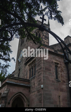 St. Marien Kirche verändert 1797 durch Henry Isaac Stevens, 1858-9, Cromford, Derbyshire, England Stockfoto