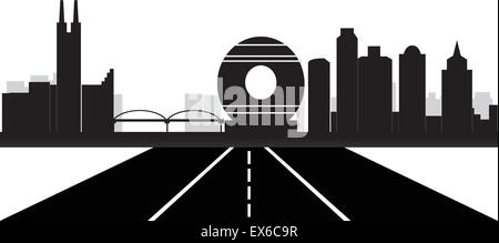 Skyline von der Stadt guangzhou Stock Vektor