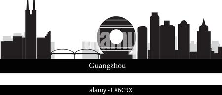 Skyline von der Stadt guangzhou Stock Vektor