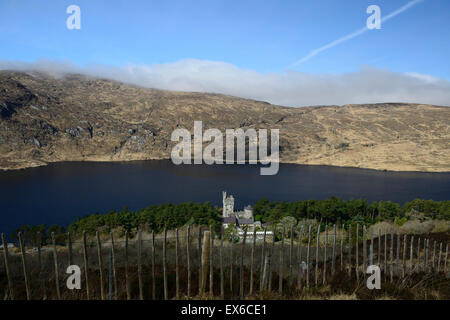 Glenveagh Castle Nationalpark Donegal Lough Veagh Landschaft landschaftlich Tourismus übersehen Sicht RM Irland Stockfoto