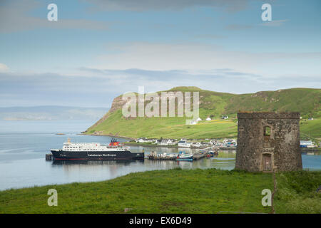 Caledonian MacBrayne ferry in der Uig Fähre terminal Isle Of Skye. Stockfoto