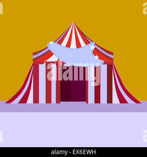 Illustration des Zirkus-Zelt Stockfoto
