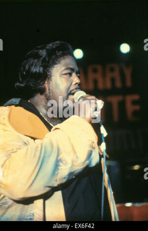 BARRY WHITE (1944-2003) US-Sängerin über 1974 Stockfoto