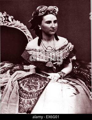 Carlota von Mexiko, geborene Charlotte von Belgien (1840 – 1927), war Kaiserin-Gemahlin von Kaiser Maximilian i. von Mexiko, der ehemalige Erzherzog von Österreich von 1864-1867 Stockfoto