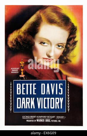 Dark Victory ist ein 1939 American Drama Film unter der Regie von Edmund Goulding, mit Bette Davis und mit George Brent, Humphrey Bogart, Geraldine Fitzgerald, Ronald Reagan, Henry Travers und Cora Witherspoon Stockfoto