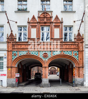 Berliner Handwerkers Verein, Handwerker' Association House, aufwendige Haupteingang des historischen Gilde Gebäude in der Sophienstraße Stockfoto