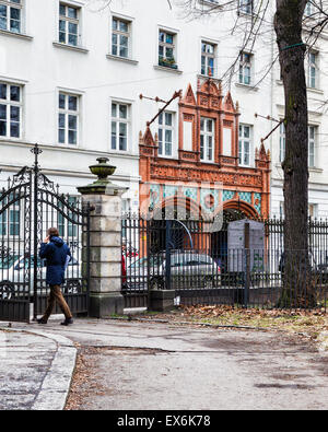 Berlin Handwerkers Verein, Handwerker Association House, aufwendige Haupteingang in der Sophienstraße Stockfoto