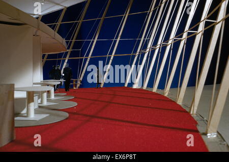 Trans World Airlines Terminal, Kennedy (ursprünglich Idlewild) Flughafen, New York, New York, 1956-62. Innen: Entworfen von dem Architekten Eero Saarinen, 1910-1961 Stockfoto