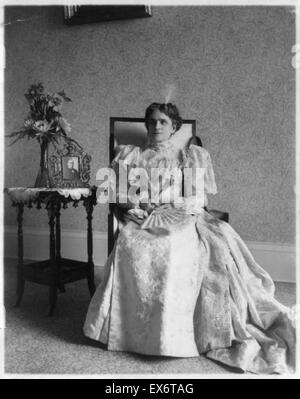 Foto von Ida Saxton McKinley (1847-1907) Ehefrau des Präsidenten William McKinley und die First Lady der Vereinigten Staaten. Datiert 1900 Stockfoto