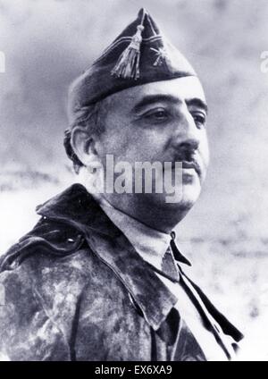 Francisco Franco 1892-1975. Spanischer General und Diktator Spaniens von 1939 bis zu seinem Tod im Jahr 1975 Stockfoto