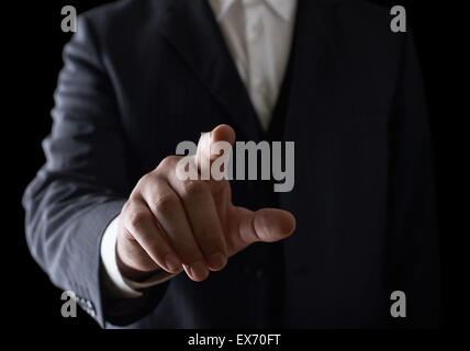 Zeigenden Finger Nahaufnahme Zusammensetzung Stockfoto