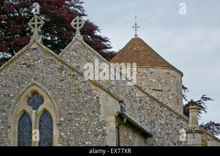 Freethorpe Kirche Feuerstein Rundturm Stockfoto