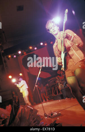 WHAM! UK-pop-Gruppe auf ihrer Club Tropicana Tour 1983 Stockfoto