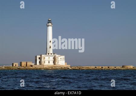 Italien, Region Apulien, der Leuchtturm von Gallipoli Stockfoto