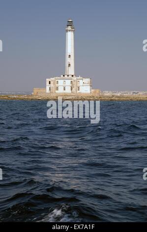 Italien, Region Apulien, der Leuchtturm von Gallipoli Stockfoto