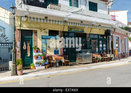 Taverne in Vathy Ithaka Griechenland Stockfoto