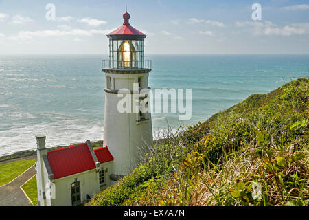 Heceta Head Lighthouse (State Park) und Werkraum, Oregon USA Stockfoto