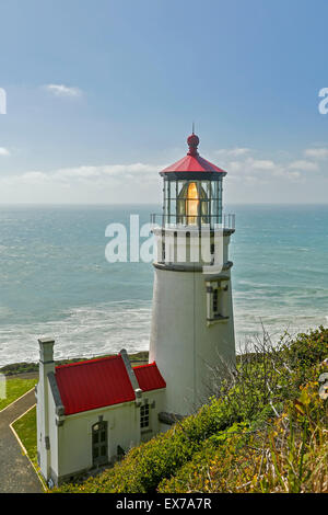 Heceta Head Lighthouse (State Park) und Werkraum, Oregon USA Stockfoto