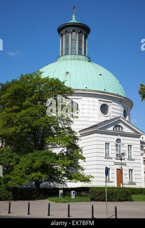 Polen, Warschau, Mazowiecka Palc Stanislawa, die evangelische Dreifaltigkeitskirche. Stockfoto