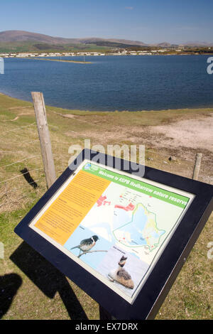 Hodbarrow Naturreservat in Millom mit Black Combe hinter, Cumbria, UK. Stockfoto