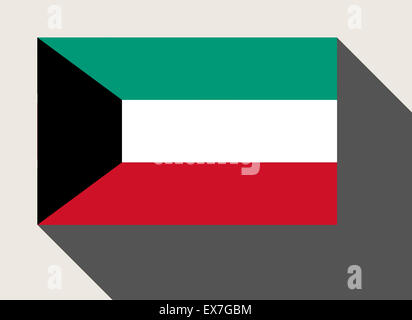 Kuwait-Flagge in flachen Web-Design-Stil. Stockfoto