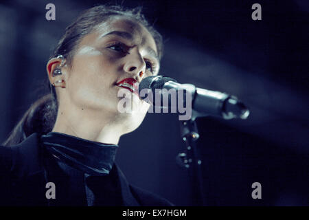 Moskau, Russland - 16. Februar 2015: großes Konzert Präsentation von Jessica Lois bekannt als Jessie Ware neues Album "Tough Love" Stockfoto