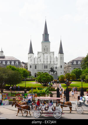 Saint-Louis Kathedrale in New Orleans, Louisiana Stockfoto