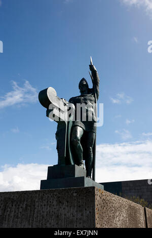 Statue von Ingolfur Arnarson der ersten Siedler Reykjavik Island Stockfoto