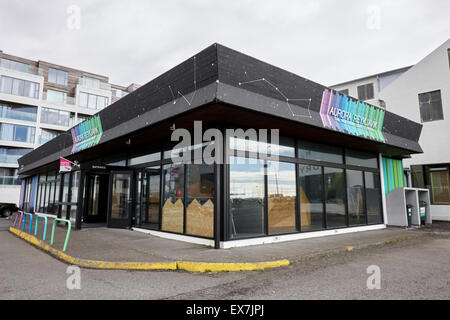Nordlicht Aurora Reykjavik Zentrum Island Stockfoto