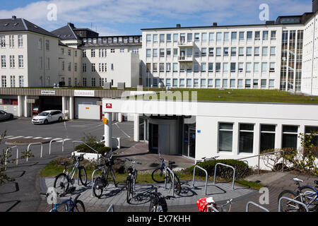 Notfall Eintritt Landspitali Universität Krankenhaus Reykjavik Island Stockfoto