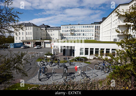 Eingang zum Landspitali Universität Krankenhaus Reykjavik Island Stockfoto