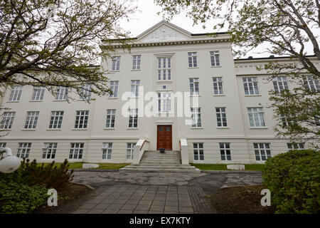 altes Hauptgebäude der Landspitali Universität Krankenhaus Reykjavik Island Stockfoto