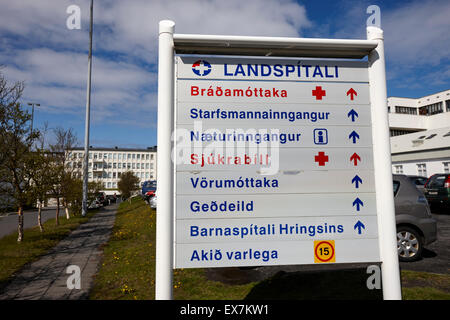 Landspitali Universität Krankenhaus Reykjavik Island Stockfoto