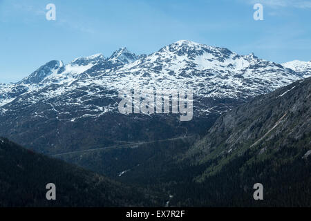 Berge auf der White Pass and Yukon Route Stockfoto