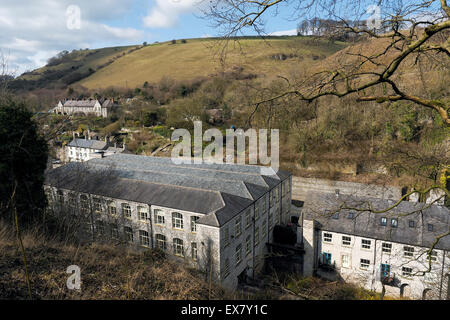 Derbyshire Weiler Litton Mill und Landschaft Peak District Derbyshire England Stockfoto