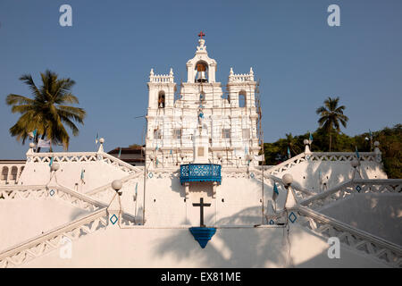 Unsere Liebe Frau von der Unbefleckten Empfängnis-Kirche in Panaji oder Panjim, Goa, Indien, Asien Stockfoto