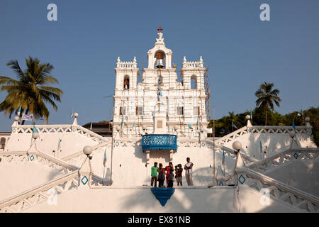 Unsere Liebe Frau von der Unbefleckten Empfängnis-Kirche in Panaji oder Panjim, Goa, Indien, Asien Stockfoto