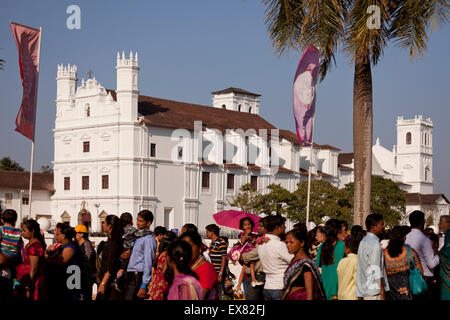 Kirche des Hl. Franziskus von Assisi n Velha Goa oder Old Goa in der Nähe der Hauptstadt Panaji Panjim, Goa, Indien, Asien Stockfoto