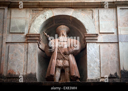 Vasco da Gama Denkmal auf dem Vizekönig des Arc Hin Velha Goa oder Old Goa in der Nähe der Hauptstadt Panaji Panjim, Goa, Indien, Asien Stockfoto