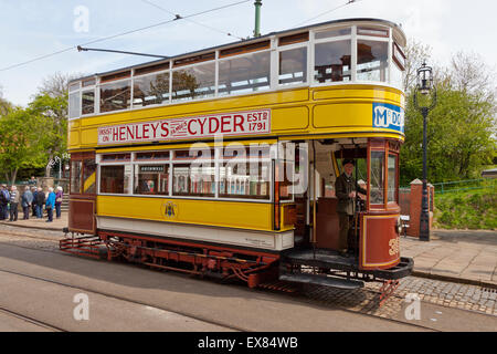 Leeds Straßenbahn ab 1926 in waren an der nationalen Straßenbahnmuseum Crich, Derbyshire, UK Stockfoto