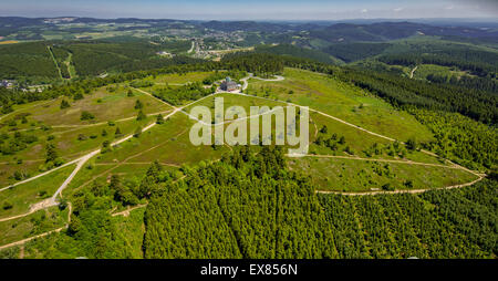 Höhen-Heide auf Kahler Asten, Winterberg, Sauerland, Nordrhein-Westfalen, Deutschland Stockfoto