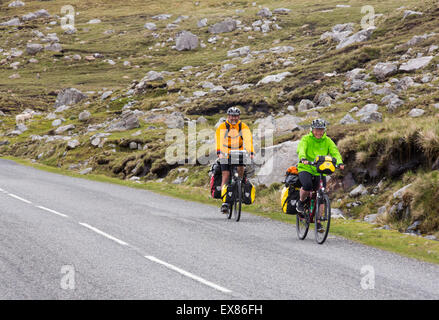 Ein paar Zyklus-Touren auf der Insel Harris, äußeren Hebriden, Schottland. Stockfoto